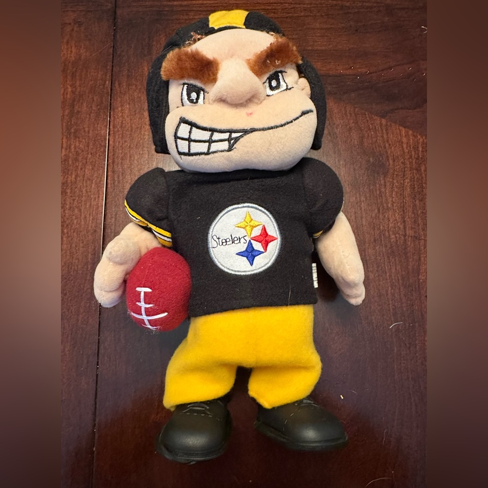 Vintage NFL Musical Pittsburgh Steelers Player Plush We Will Rock You WORKS RARE